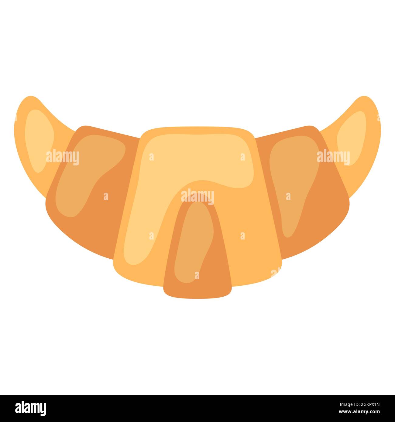 Illustration of croissant. Food item for bars, restaurants and shops. Stock Vector