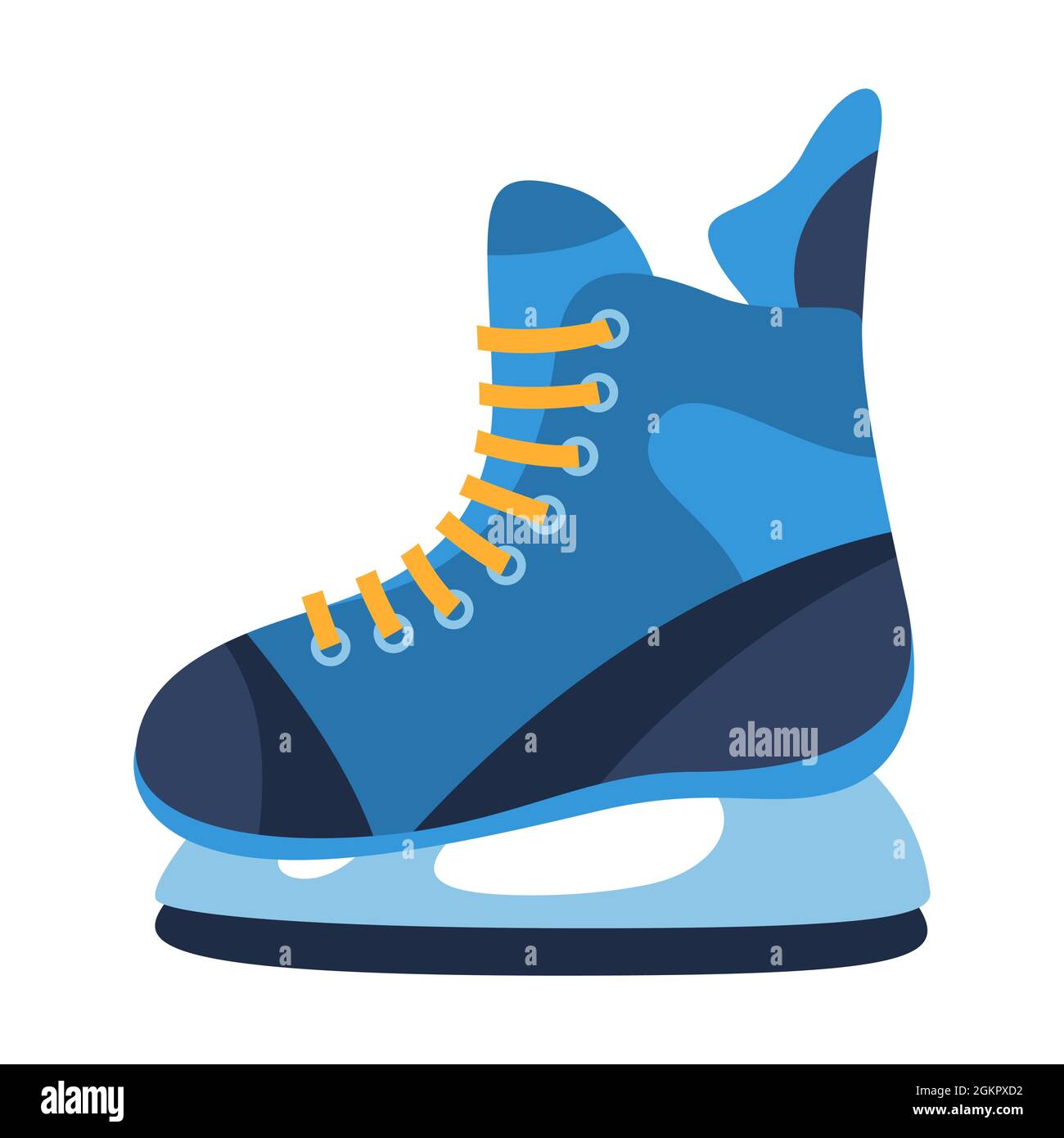 Illustration of skates. Winter sports equipment. Image for advertising. Stock Vector
