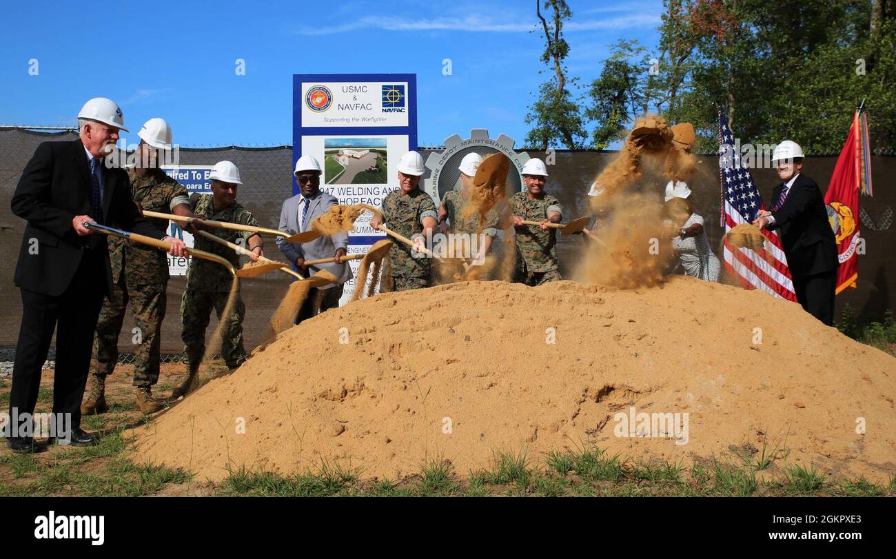 Marine Corps Logistics Command holds a groundbreaking ceremony for