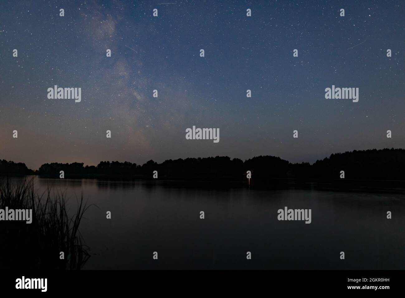 Night landscape of starry sky and milky way background Stock Photo - Alamy