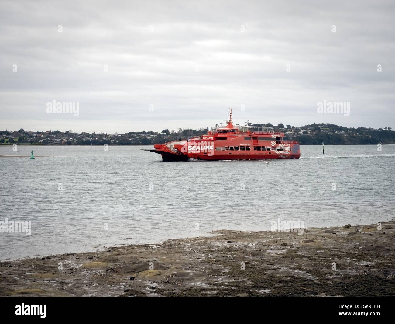 AUCKLAND, NEW ZEALAND Jul 07, 2021 A Sealink passenger ferry sailing from Waiheke island to