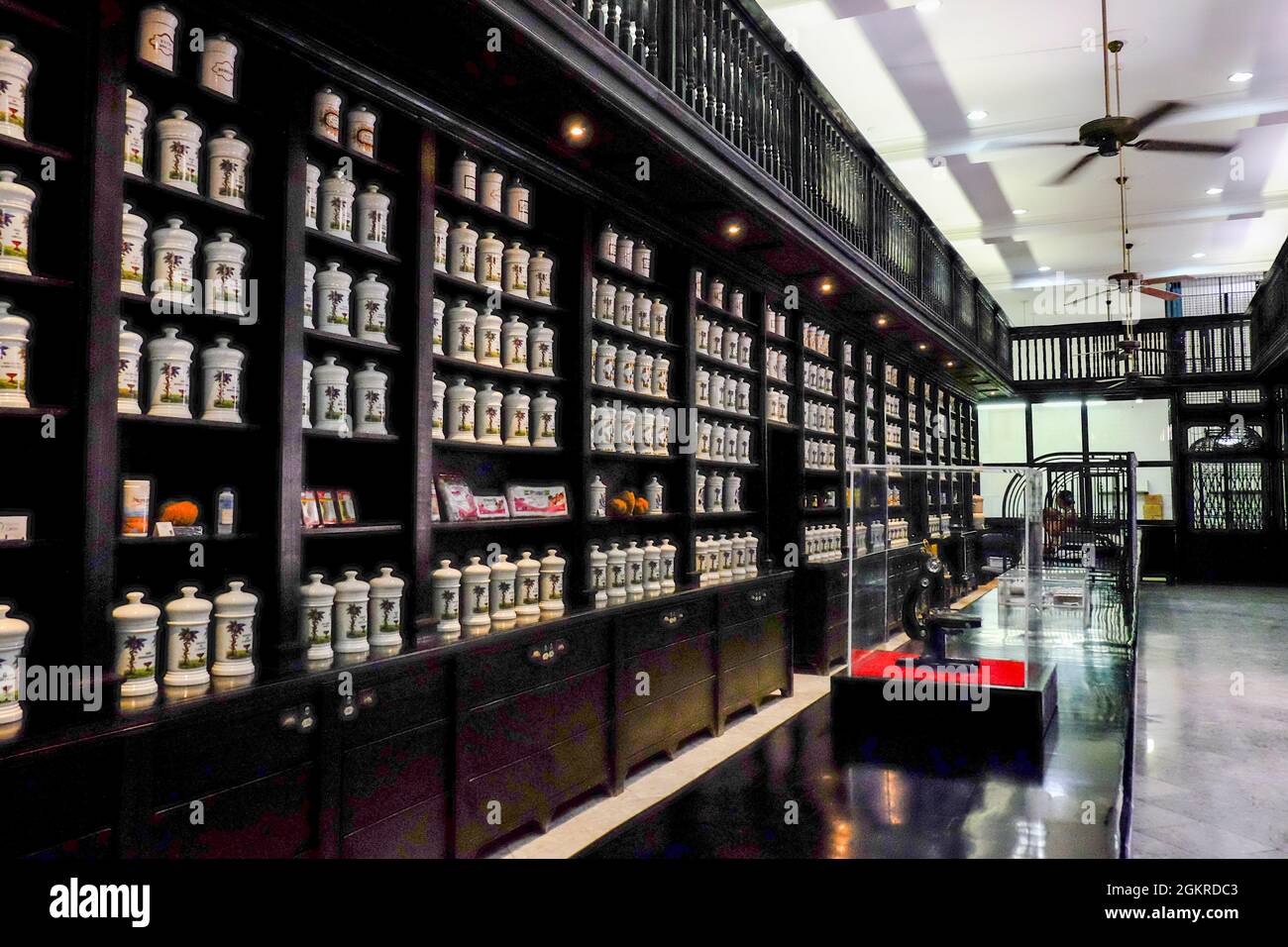 Old pharmacy that is now a museum, Havana, Cuba, West Indies, Central America Stock Photo