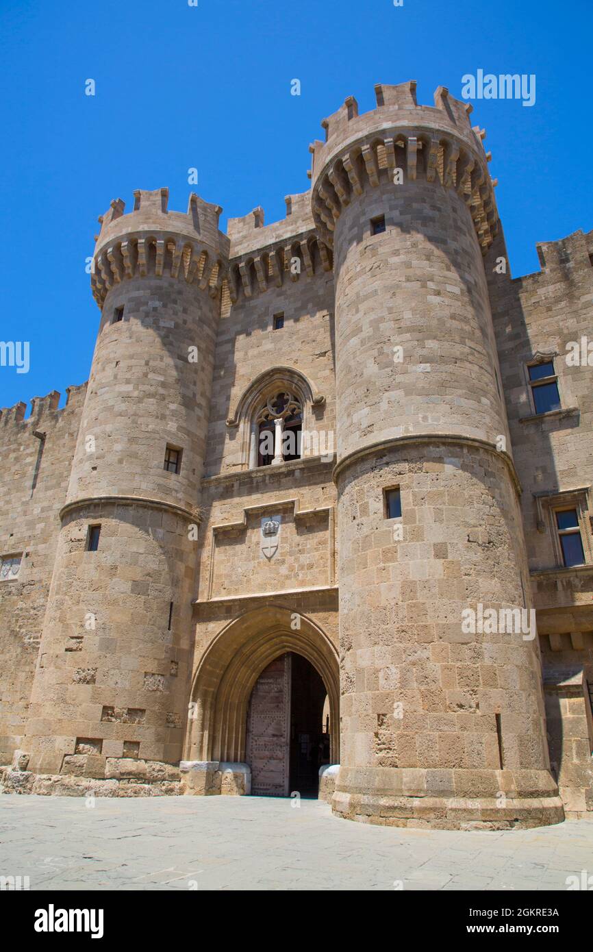 Fortress and Palace of the Grand Masters, UNESCO World Heritage Site, Rhodes  City, Rhodes, Dodecanese, Greek Islands, Greece, Europe - SuperStock