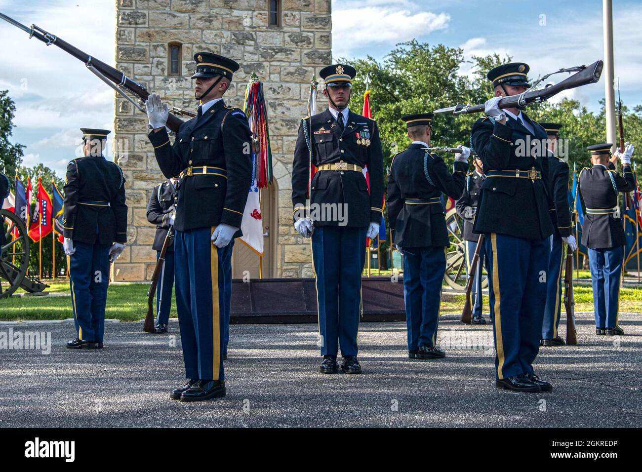 U.S. Army drill team from Joint Base San Antonio Fort Sam Houston puts