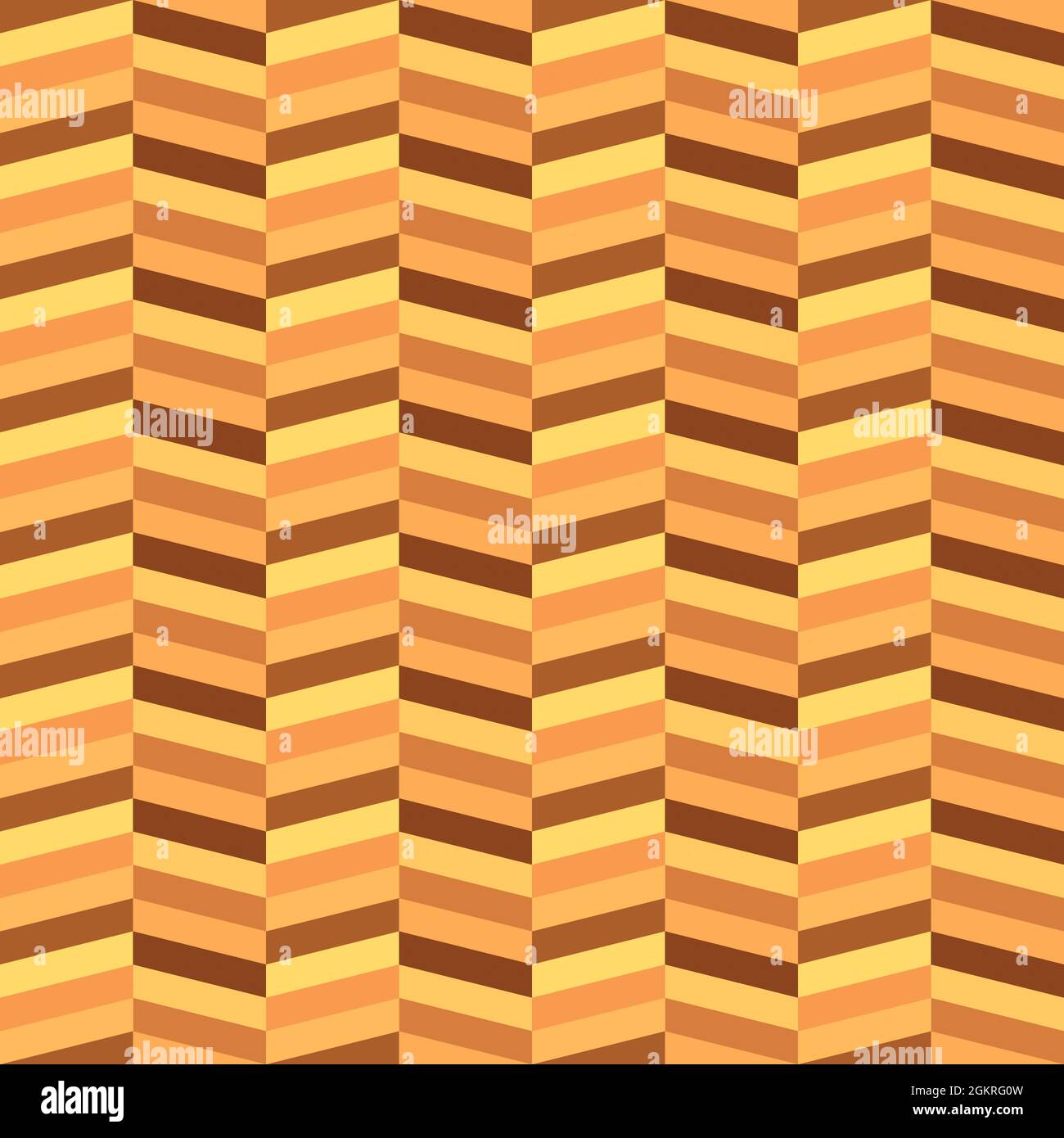 A seamlessly repeating herringbone pattern in tones of yellow Stock Photo
