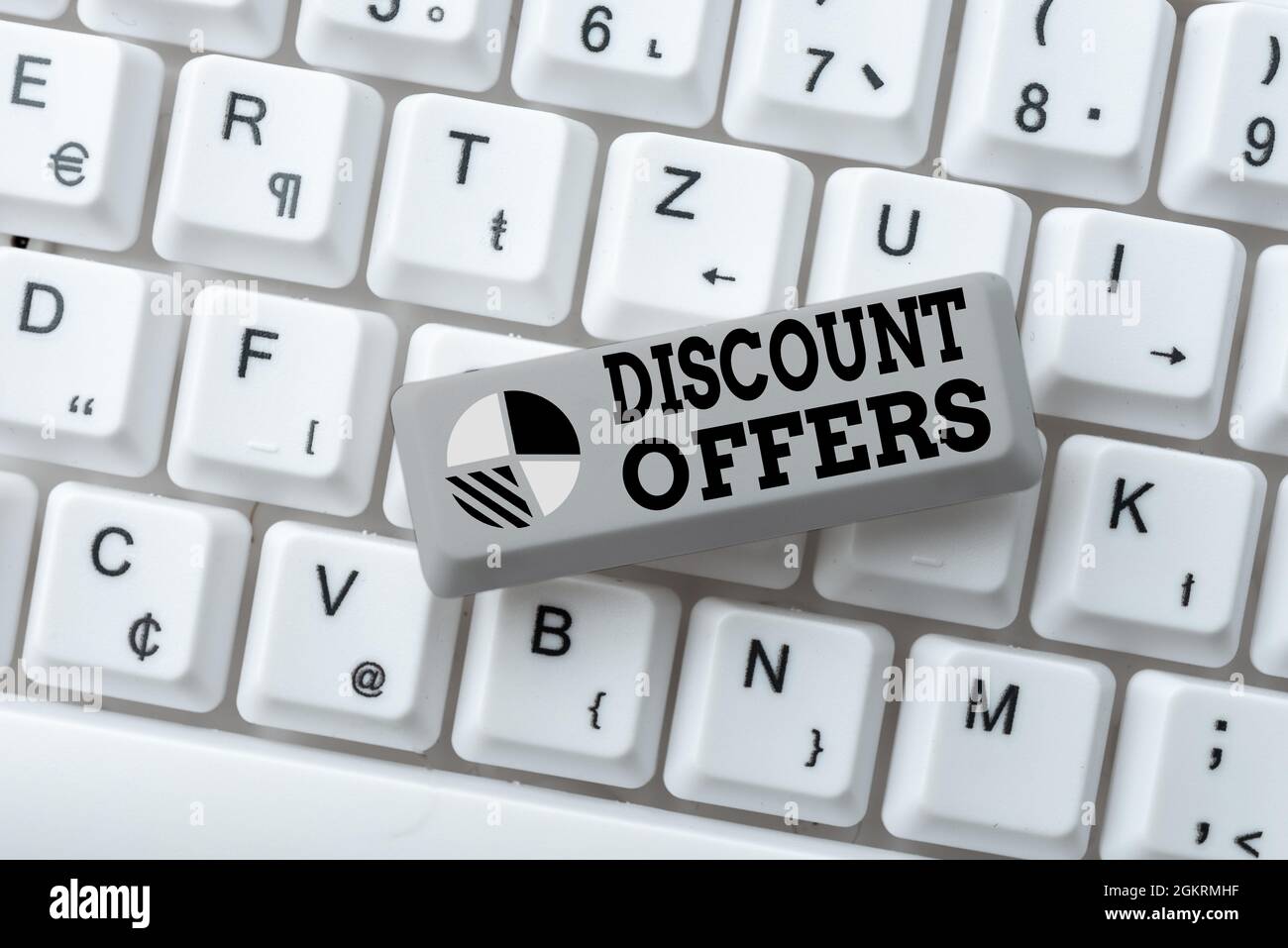 Hand writing sign Discount Offers. Word for amount or percentage deducted  from the normal selling price Typing Program Functional Descriptions Stock  Photo - Alamy