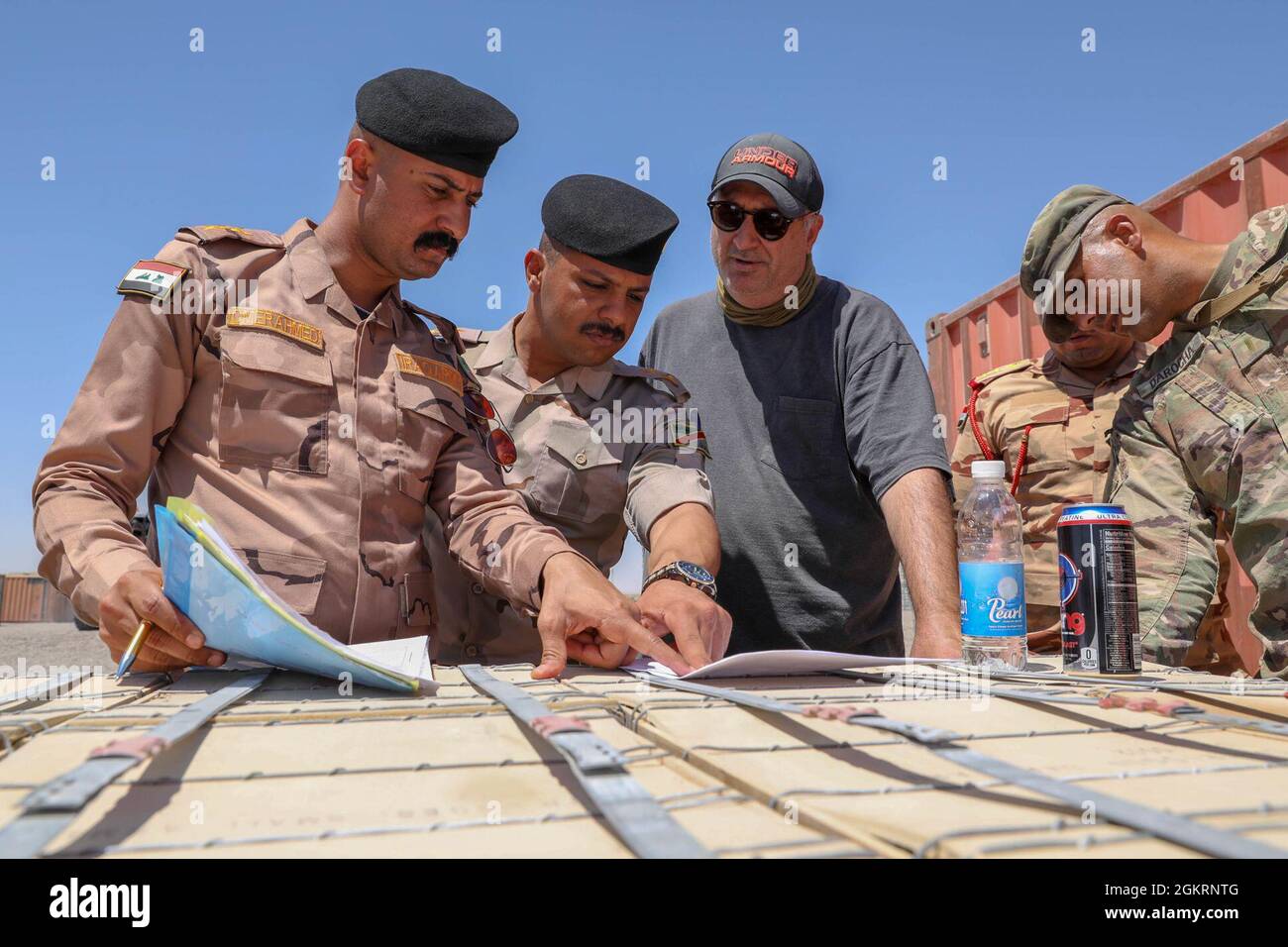 Counter-ISIS Train and Equip Fund Program divests weapons and ammunition to  the Iraqi partner forces at Erbil Air Base, Iraq on June 23, 2021. The CTEF  program supports Iraqi Counter Terrorism Headquarter