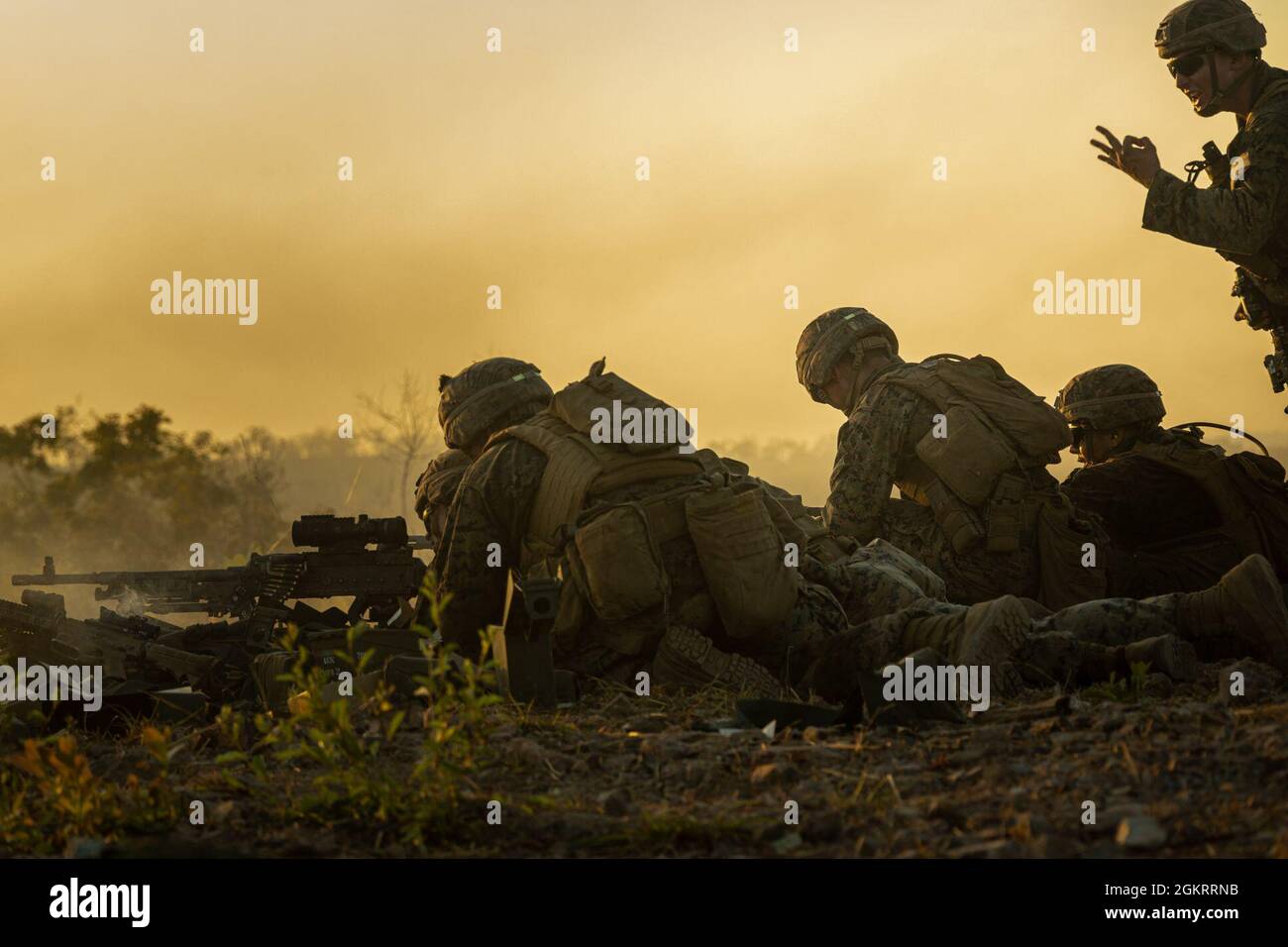 U.S. Marines with Weapons Company, 1st Battalion, 7th Marine Regiment
