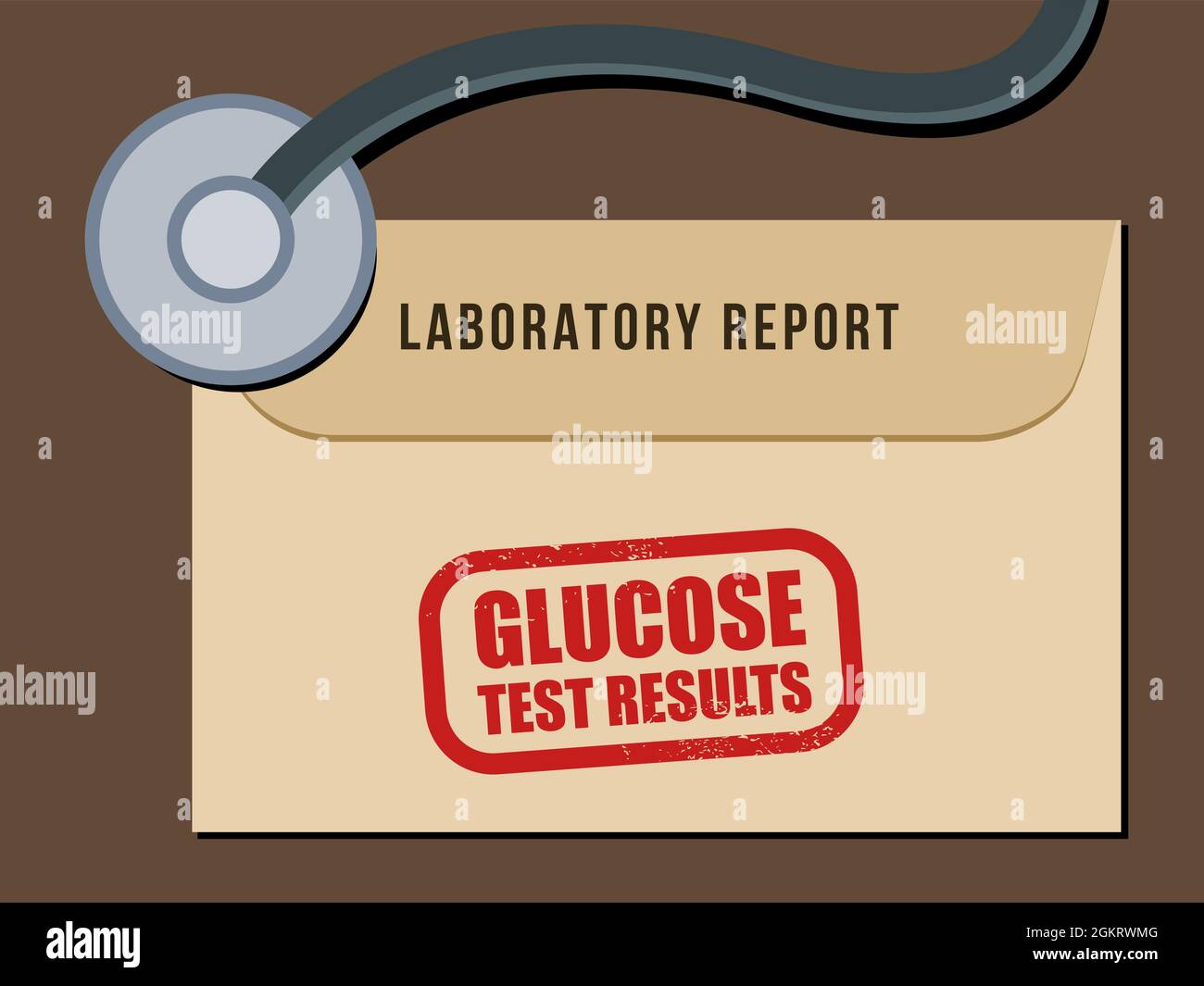 Glucose bloodwork laboratory test results. Health concept. Medical