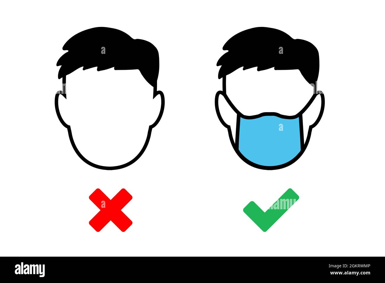 Face mask mandatory. Face mask zone vector sign. Coronavirus epidemic