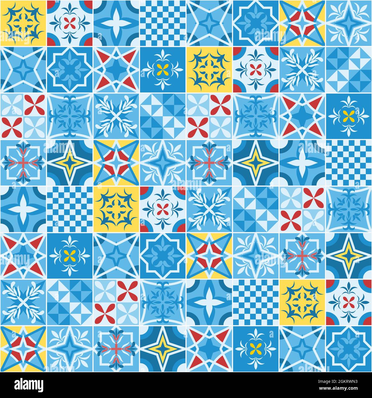 Portuguese or Mexican style tiles background. Blue azulejos tiles from ...