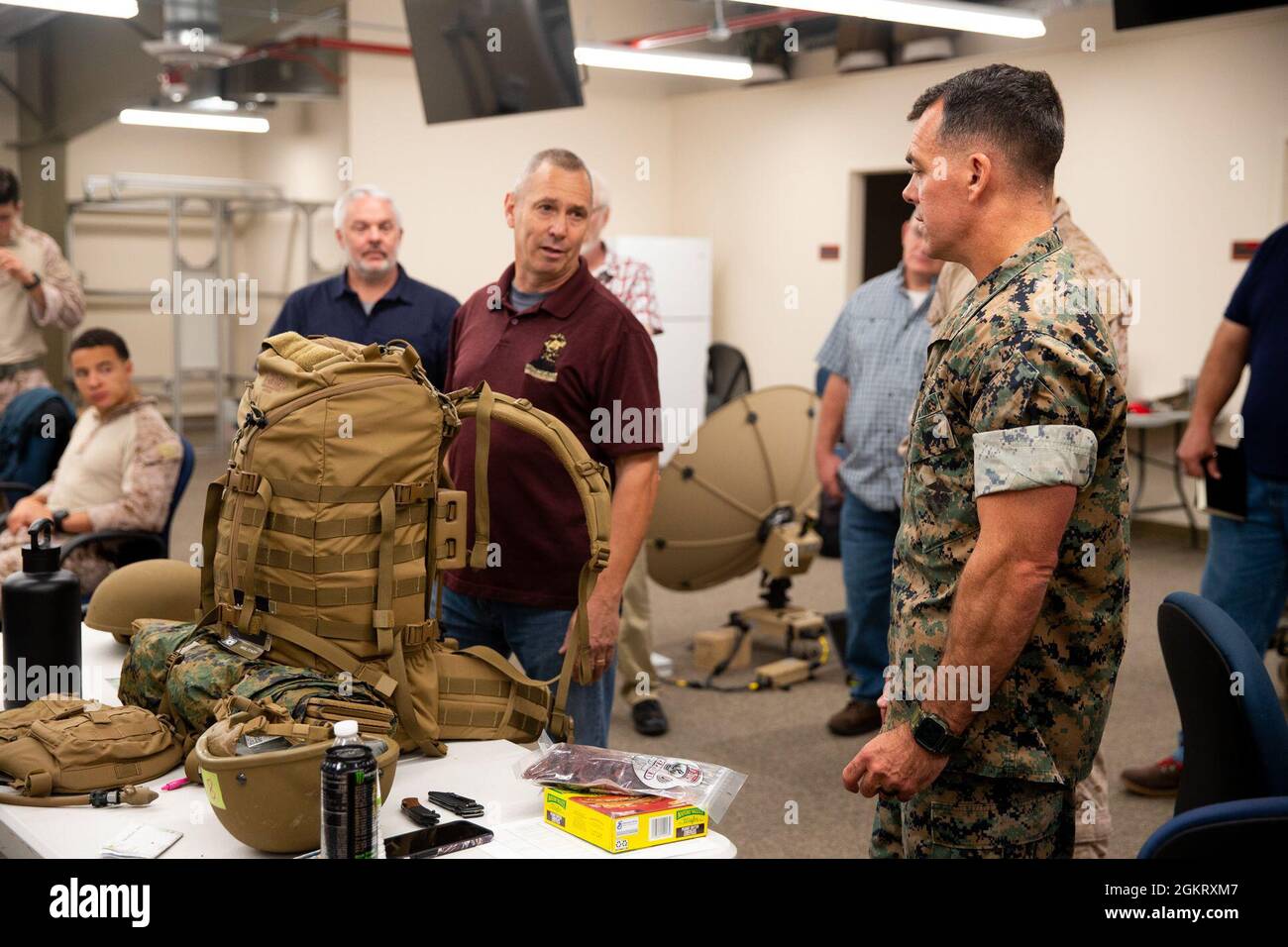 U S Marine Corps Col Robert Bailey Portfolio Manager Marine Corps Systems Command Discusses The Prototype Pack System With Mark Richter Project Officer Of Gruntworks At Marine Corps Systems Command On Marine Corps