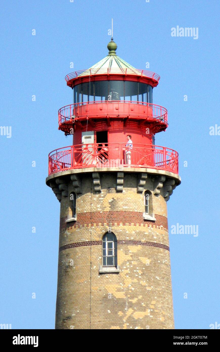 Lighthouse of Cape Arkona on the Island of Ruegen on the German Baltic coast - Germany. Stock Photo
