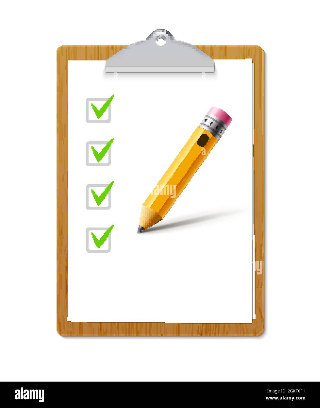Paper sheet document note holder. Empty vector page isolated a4 clipboard Stock Vector
