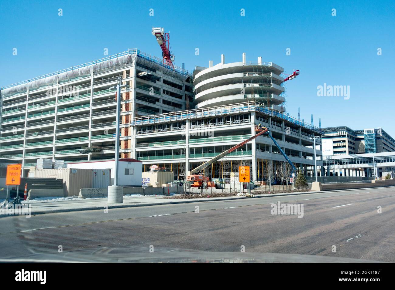 Hotel and parking ramp being built at the Minneapolis St Paul