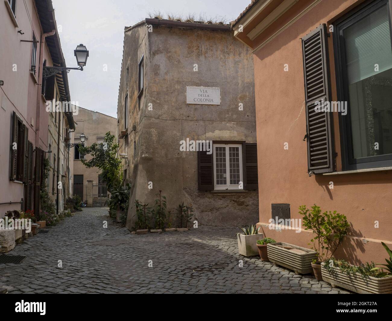 ancient ostia pictoresque medieval village view Stock Photo - Alamy