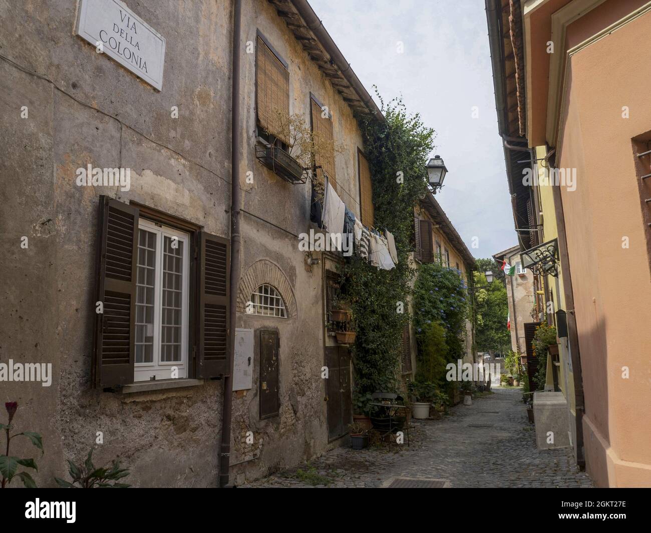 ancient ostia pictoresque medieval village view Stock Photo - Alamy