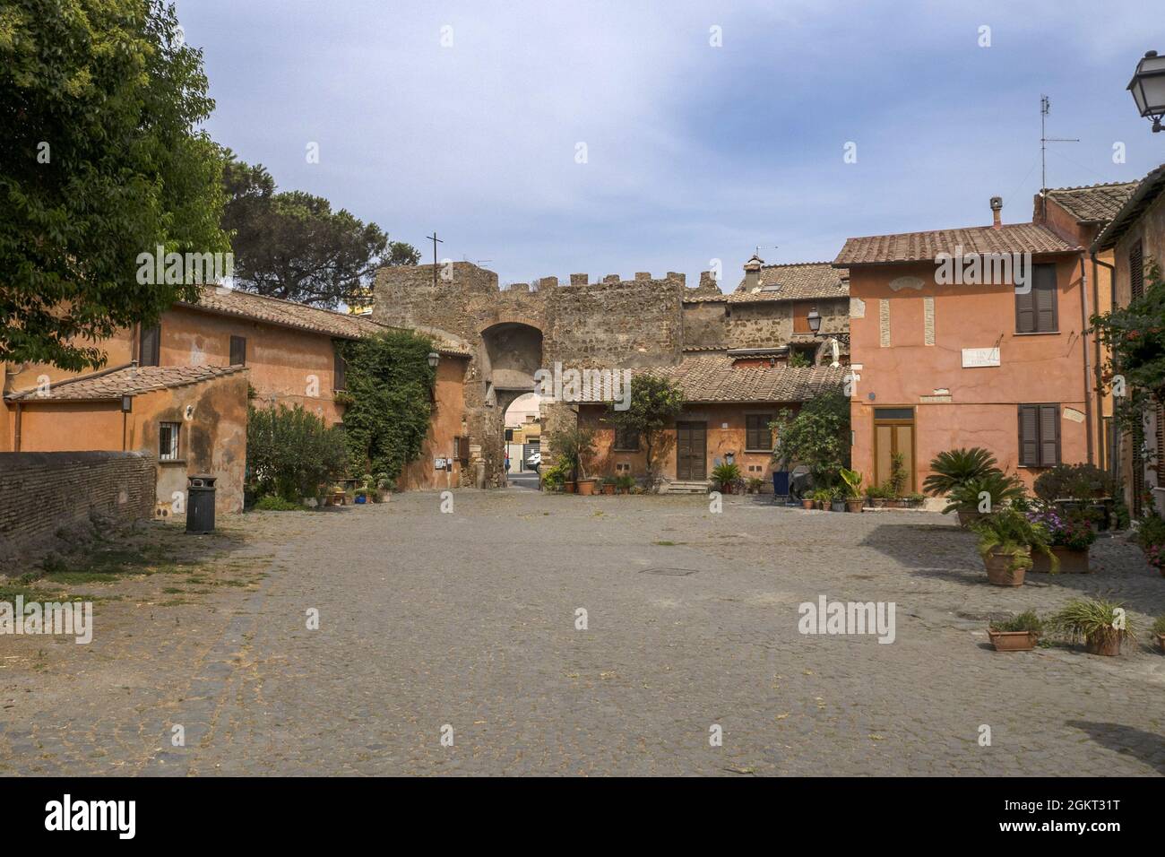 ancient ostia pictoresque medieval village view Stock Photo - Alamy