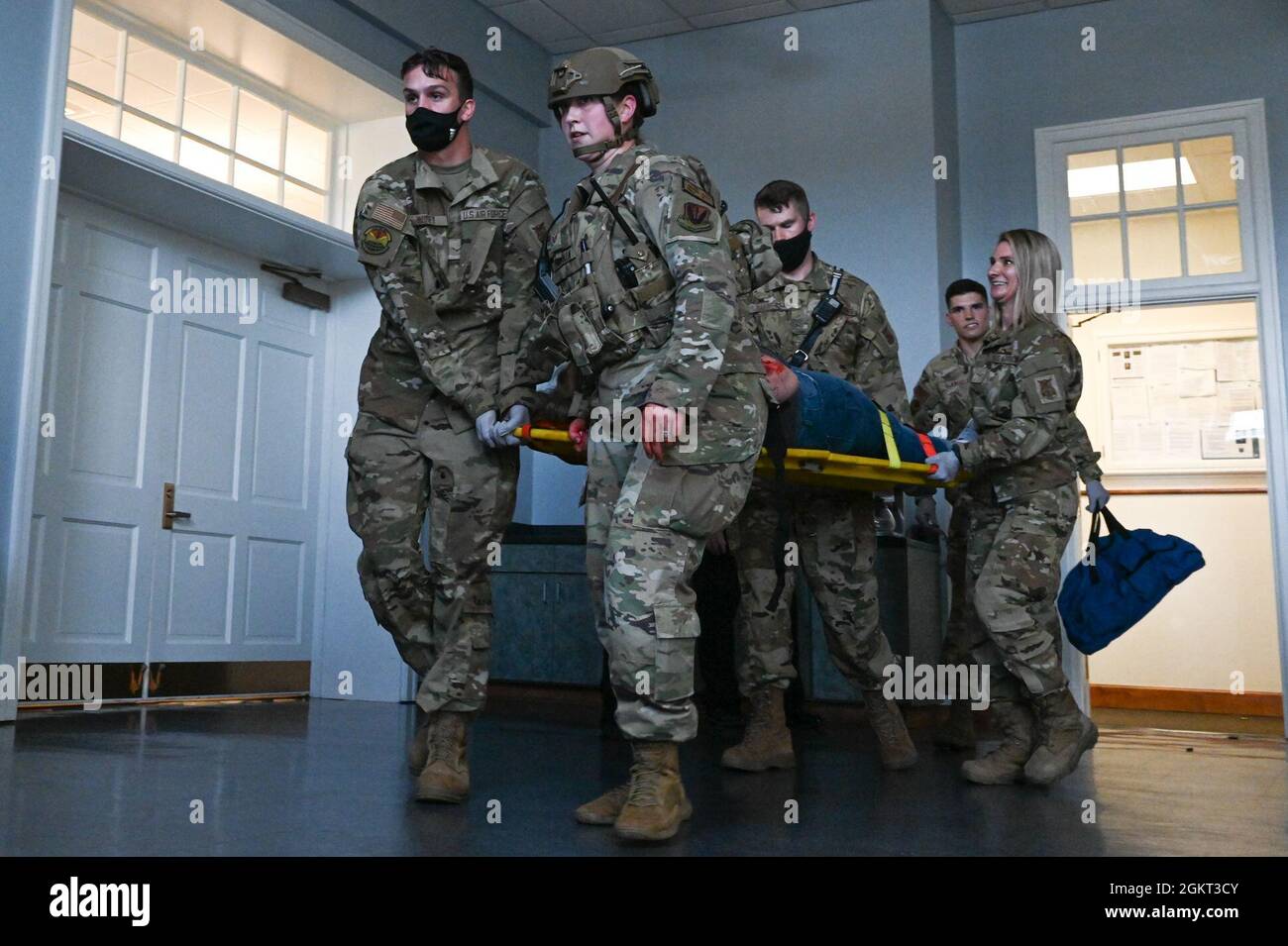 Airmen assigned to the 633rd Security Forces Squadron and 633rd Medical ...