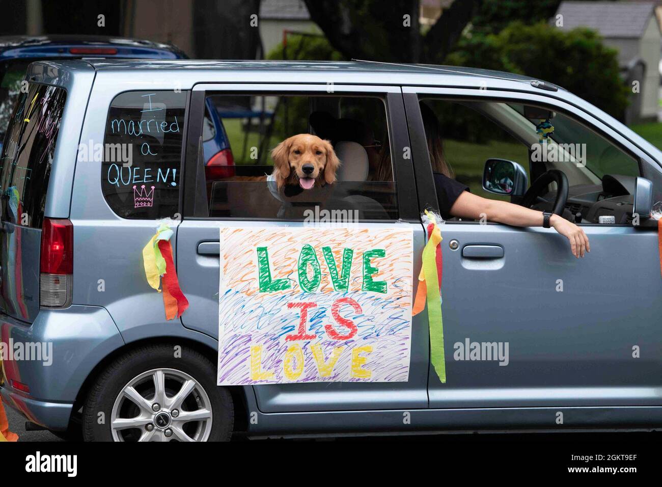 Members of the yokota community participated in the 2021 pride parade