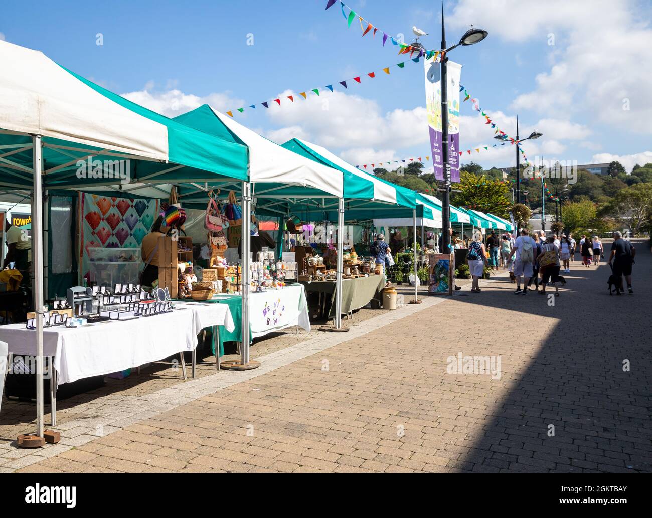 Truro, UK,15th September 2021,People enjoyed the glorious sunshine