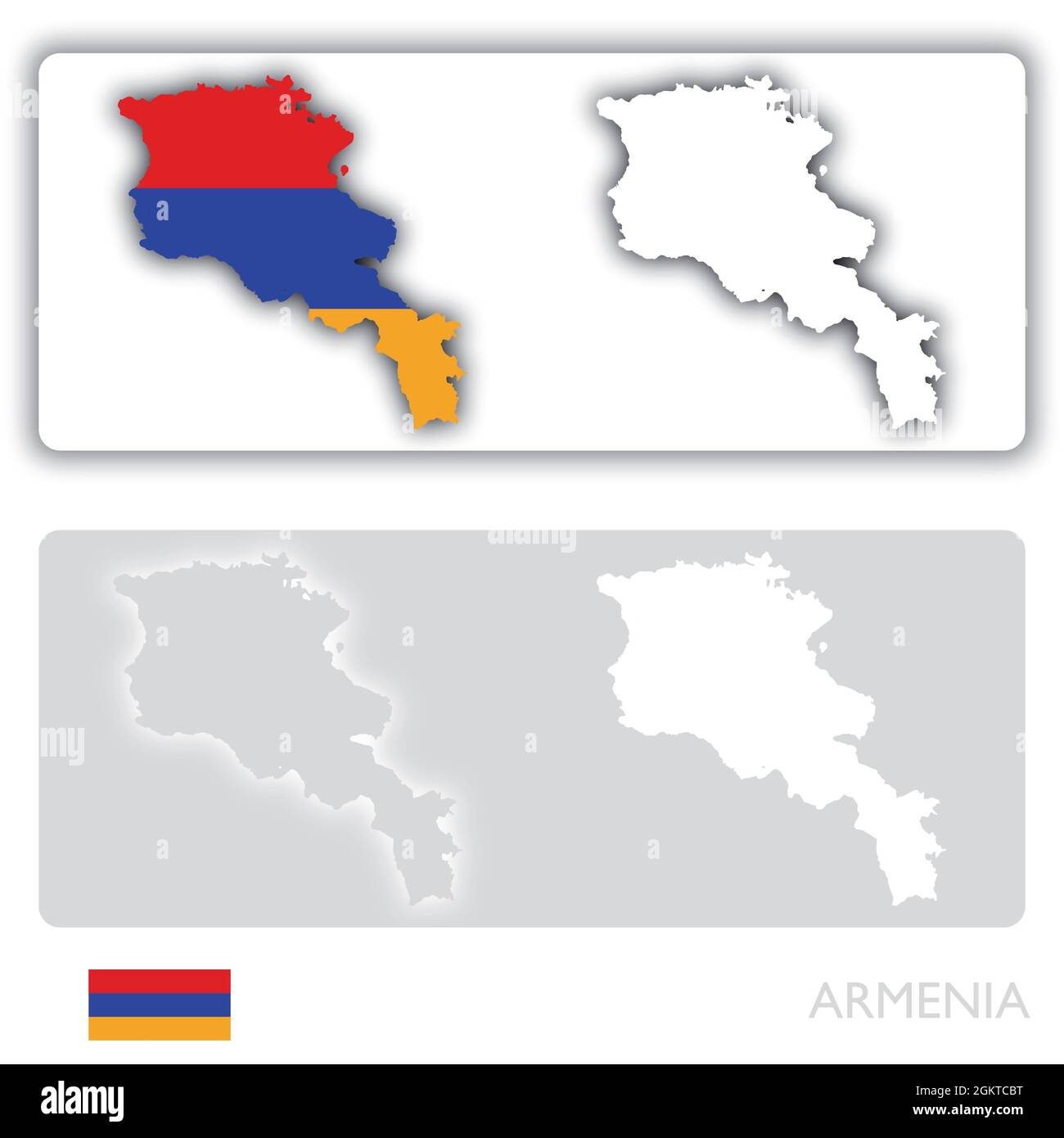 Grey Map of Armenia