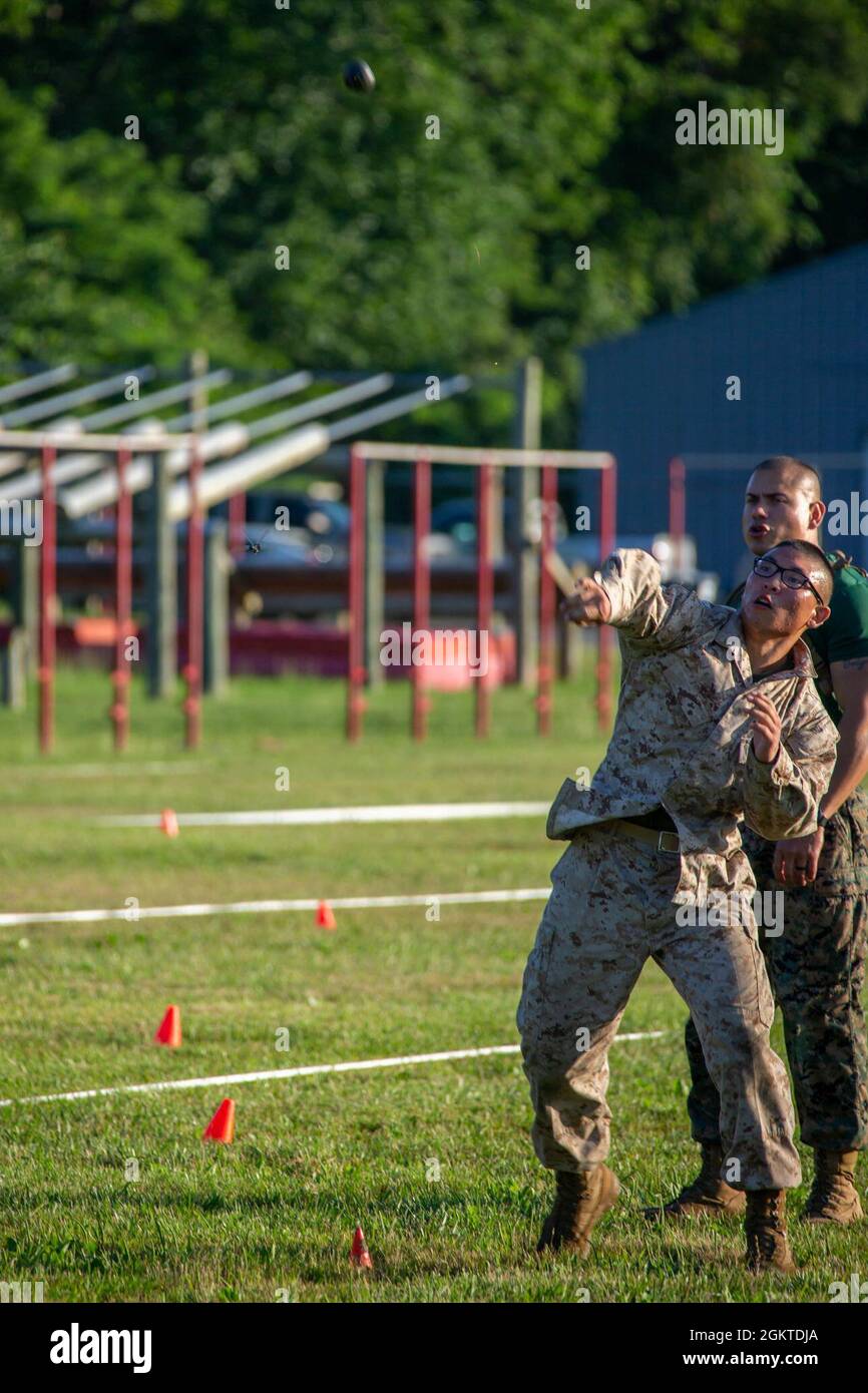 U.S. Marine Corps officer candidates from Lima Company, conduct a ...