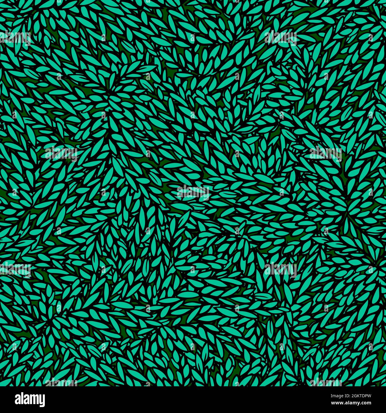 Seamless pattern with hand drawn green foliage. Stock Vector