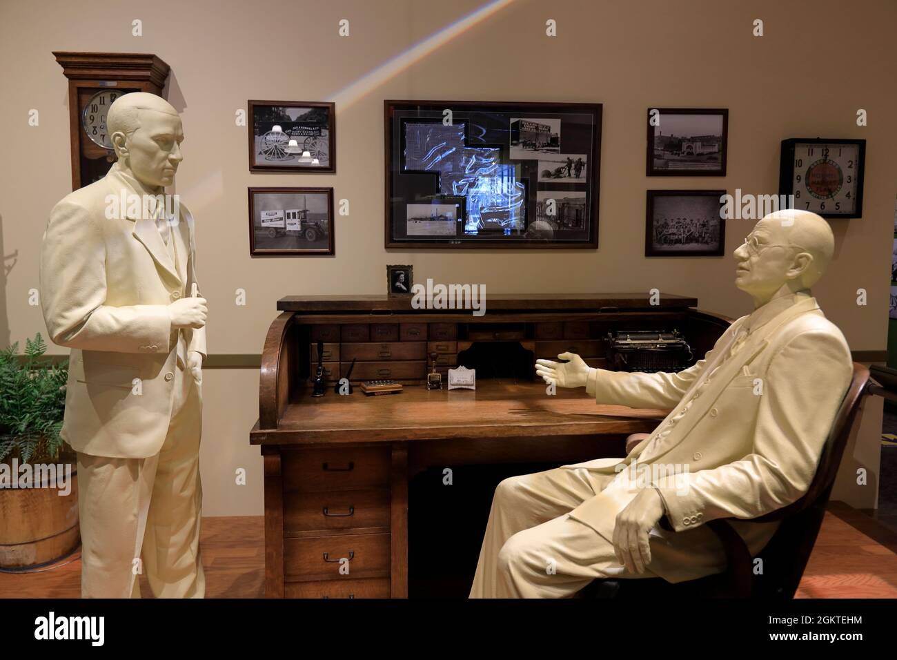 Lifesize mannequins of the founder of Hormel Foods Corporation