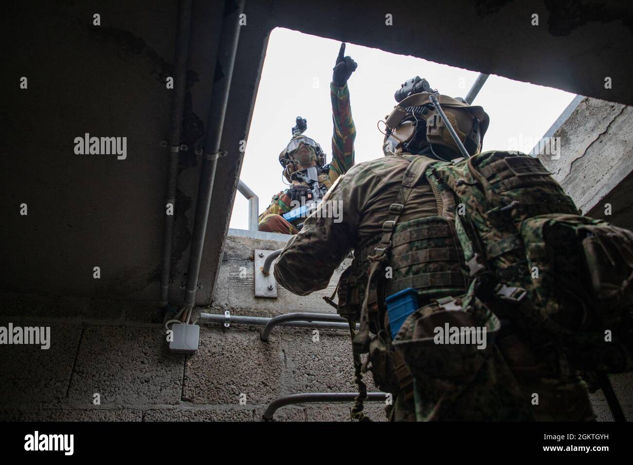 Special Operations Forces from Belgium, Germany, Greece, Italy, the  Netherlands, Romania, and the United States participated in the  International Special Training Centre's close quarters battle (CQB) training  at a Military Operations on