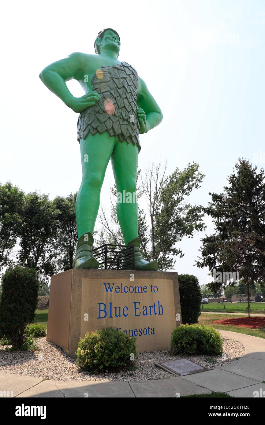 Jolly Green Giant statue in Blue Earth.Minnesota.USA Stock Photo Alamy