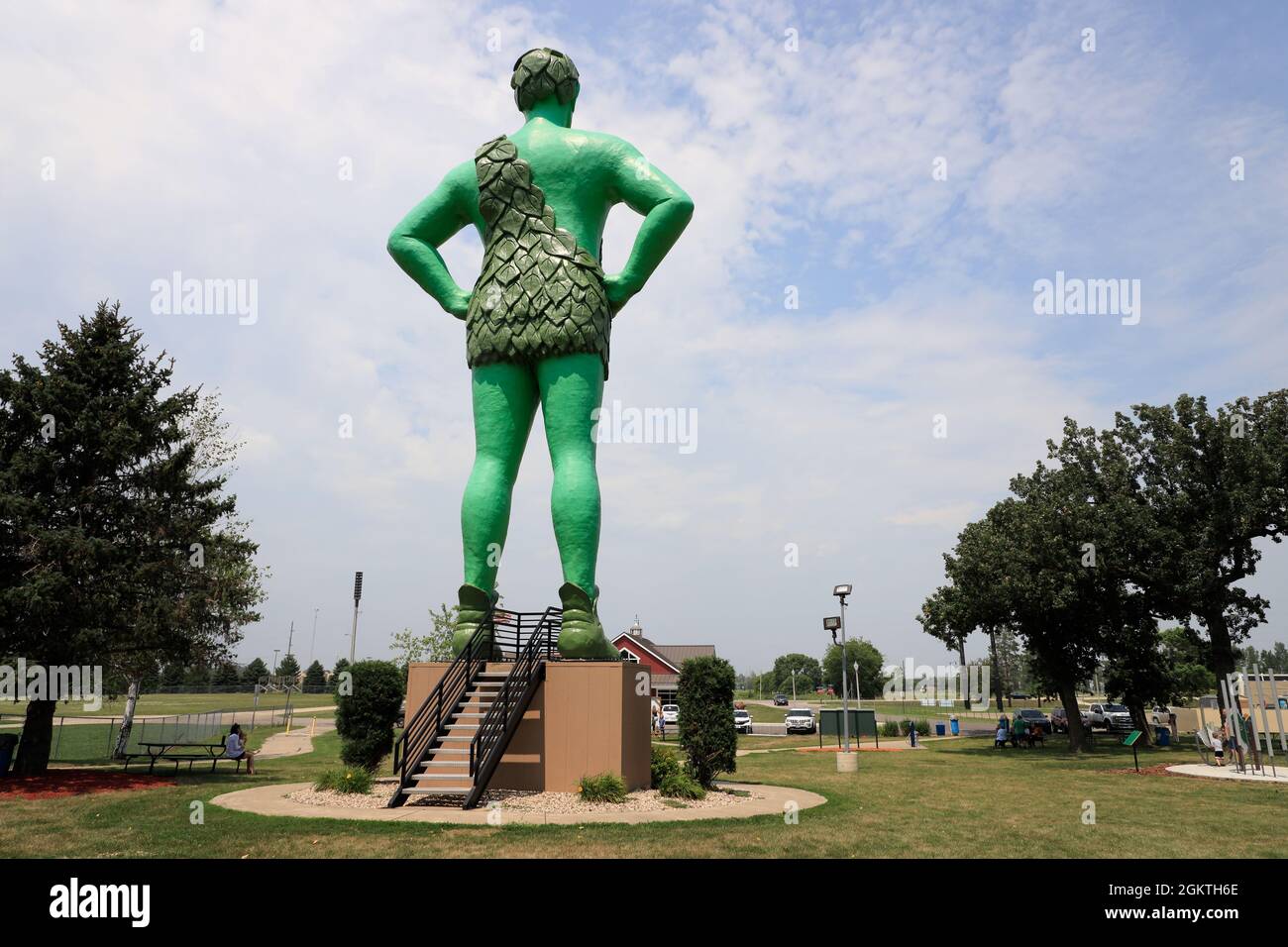 The back view of Jolly Green Giant statue in Blue Earth.Minnesota.USA