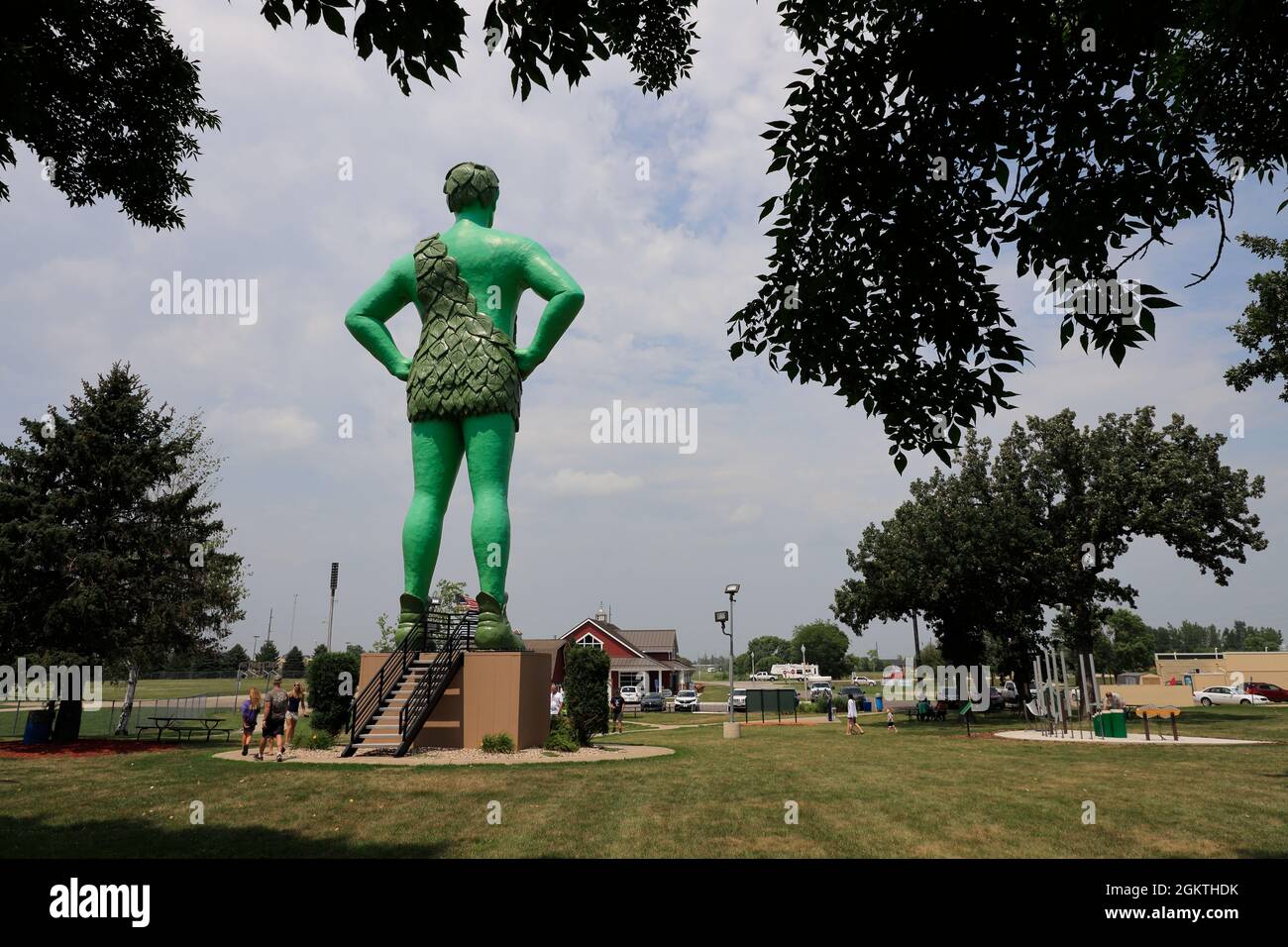 The back view of Jolly Green Giant statue in Blue Earth.Minnesota.USA