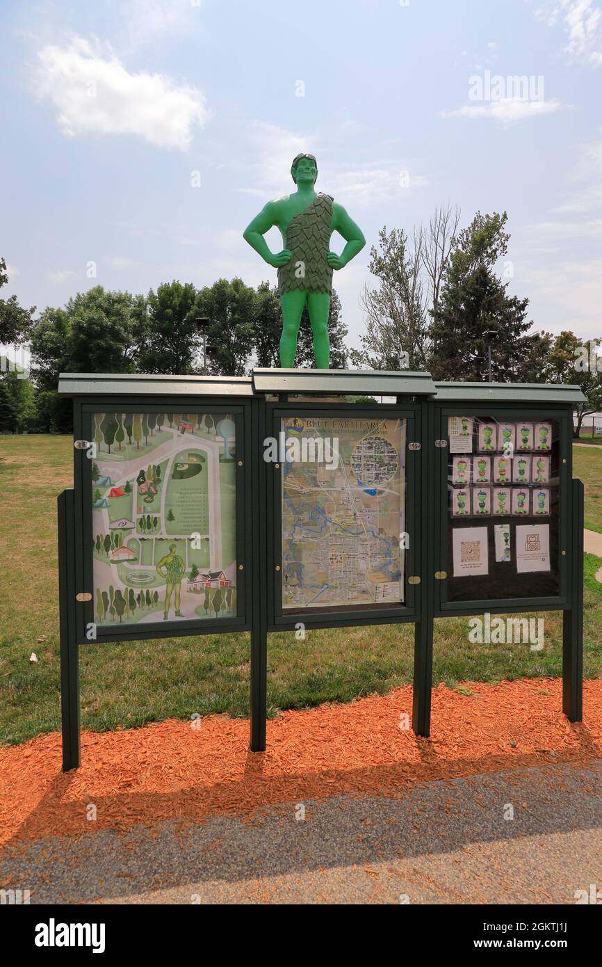 Jolly Green Giant Statue With Visitor's Information Board In Foreground ...