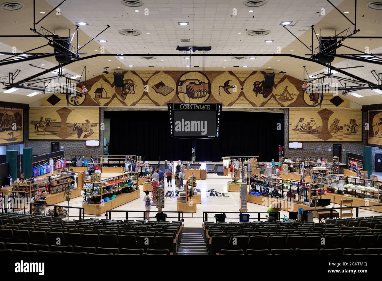 The interior view of Mitchell Corn Palace aka the World's Only Corn