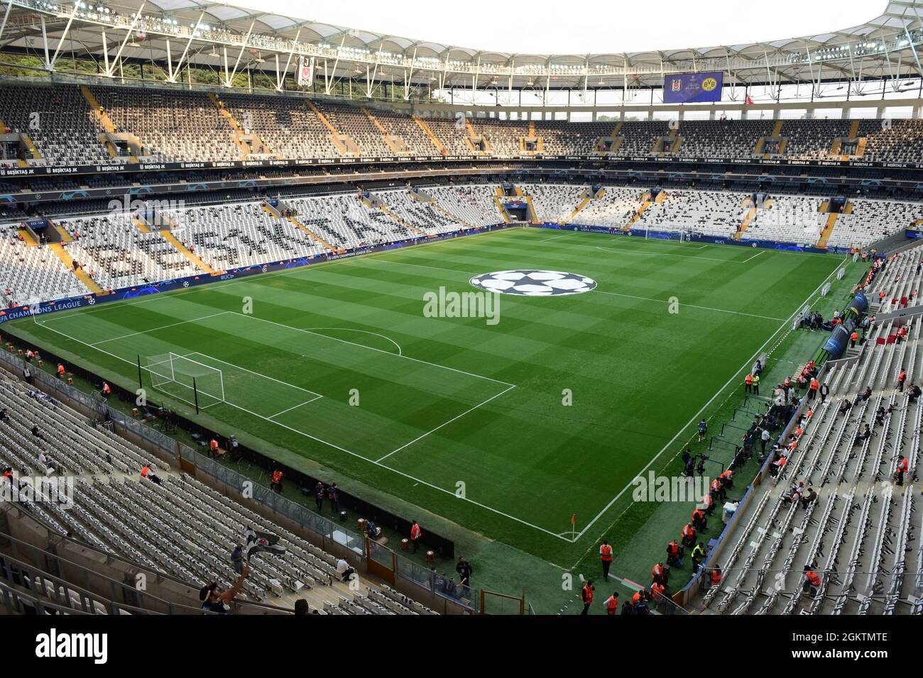 Istanbul Turkey 15th Sep 21 Football Champions League Besiktas Istanbul Borussia Dortmund Group Stage Group C Matchday 1 Vodafone Arena Istanbul View Into The Arena Before The Start Of The Match