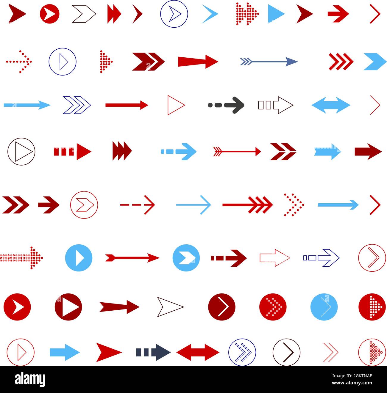 Arrow vector sets, arrow shapes Stock Vector