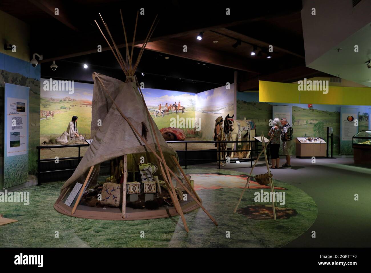 Lakota Sioux's Teepee display in Akta Lakota Museum & Cultural Center ...