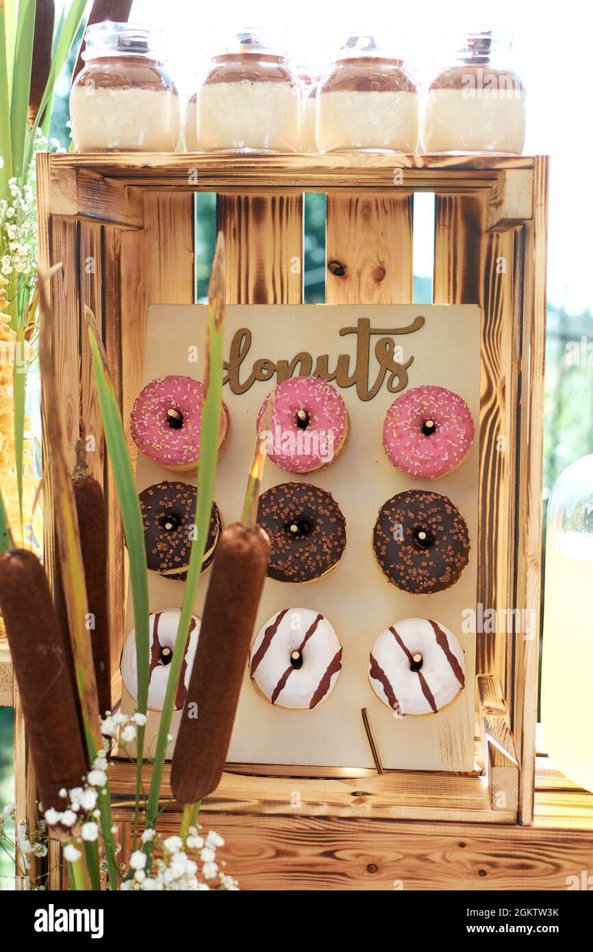 Mini donut skewers for sweets table set of 18 Doughnut -  Portugal