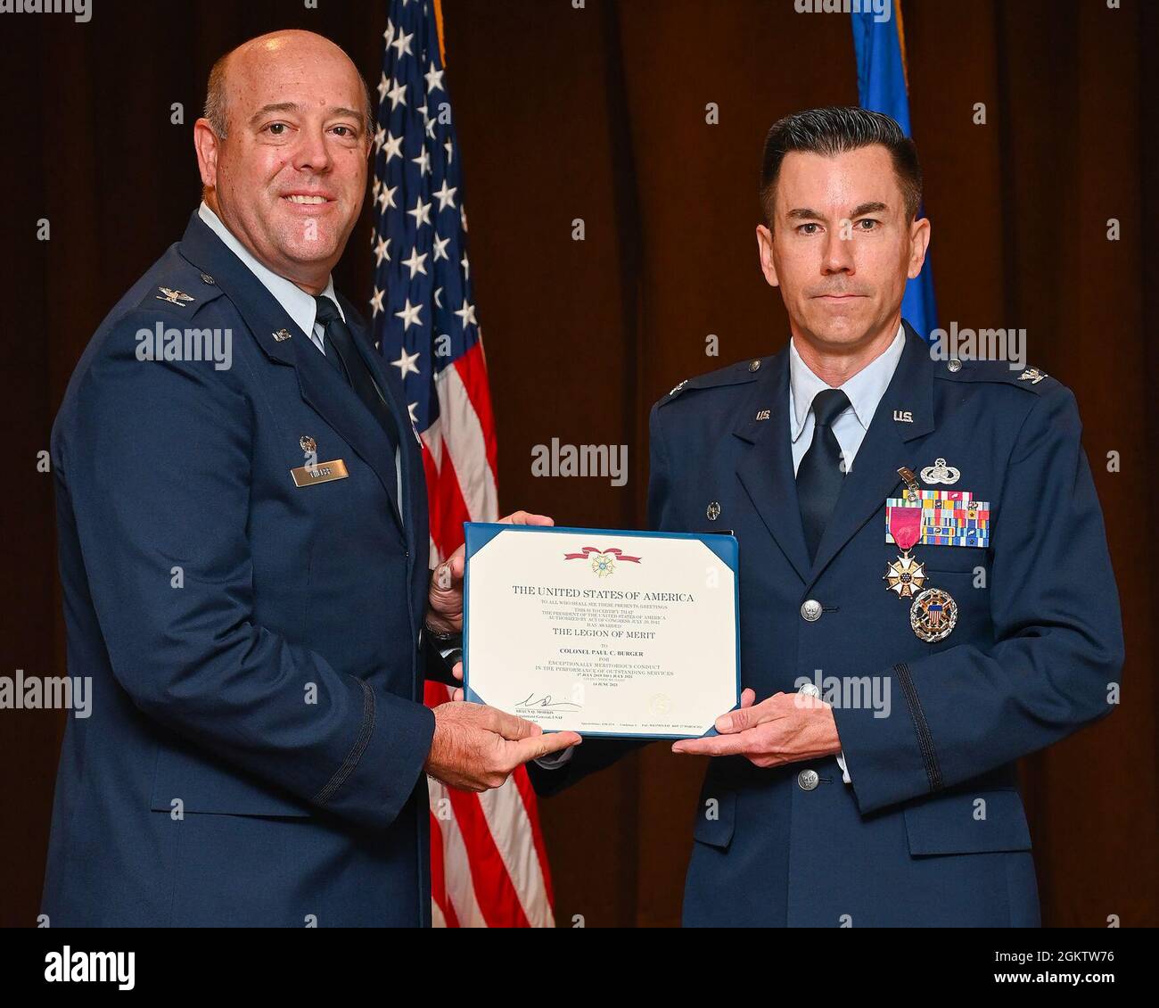 The 88th Mission Support Group holds a change of command ceremony at