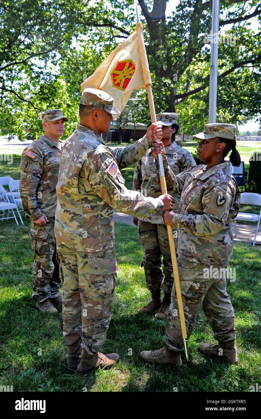 Fort Dix HQ Command Change of Responsibility Infantry Park Stock Photo