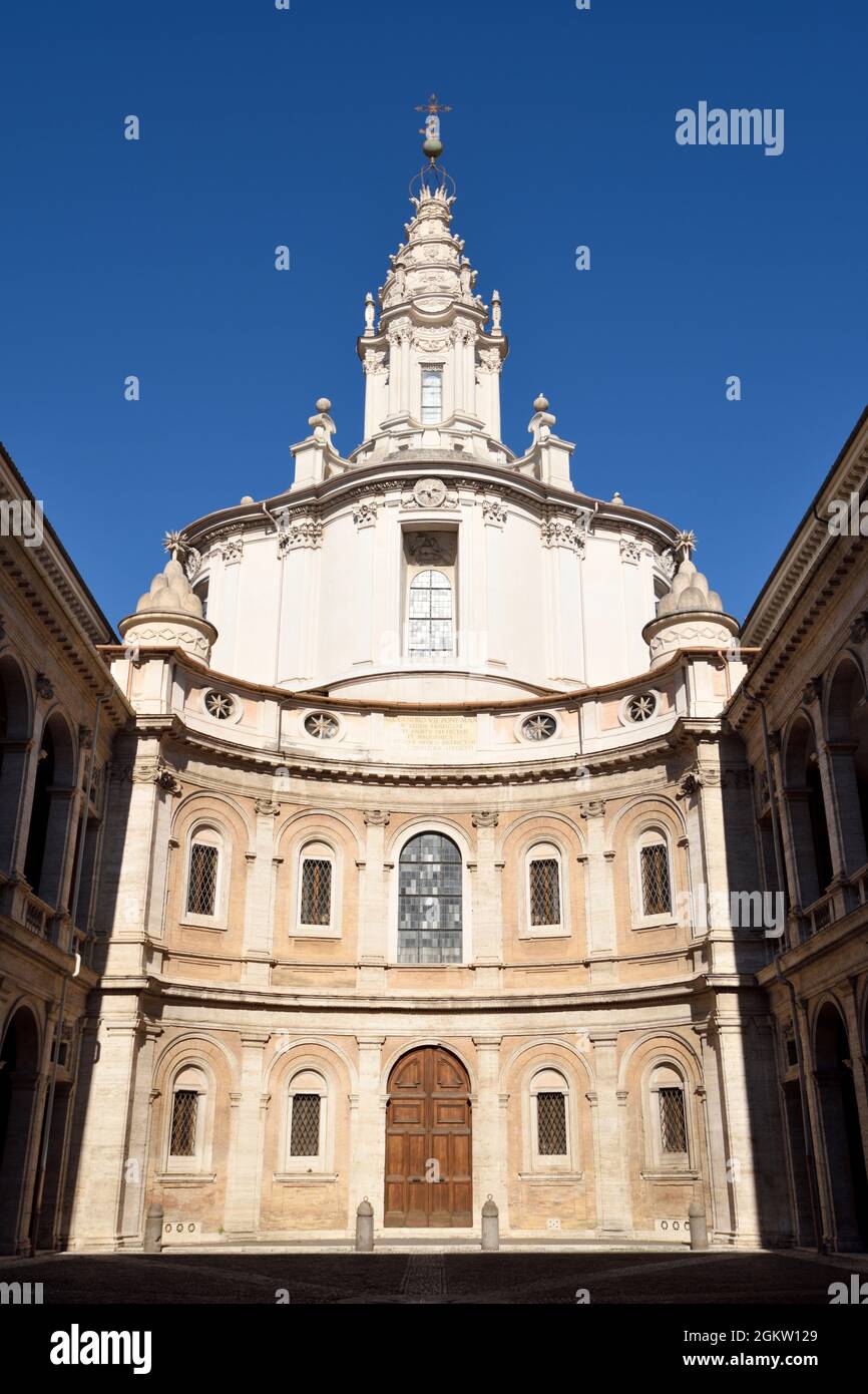 italy, rome, church of sant'ivo alla sapienza, borromini Stock Photo