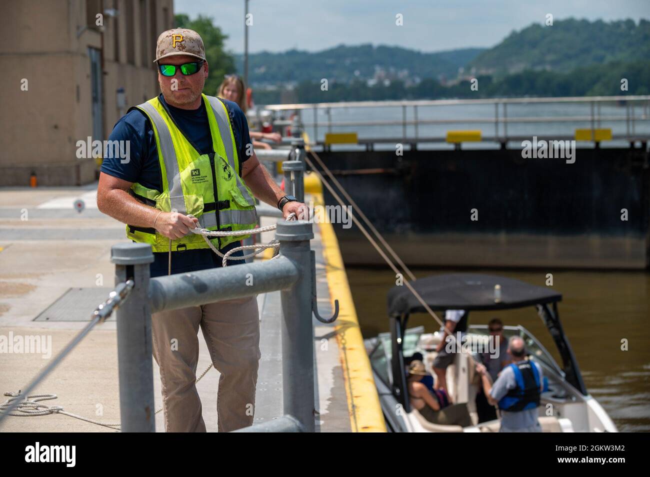 Ryan Teufel, a lock operator for the U.S. Army Corps of Engineers ...