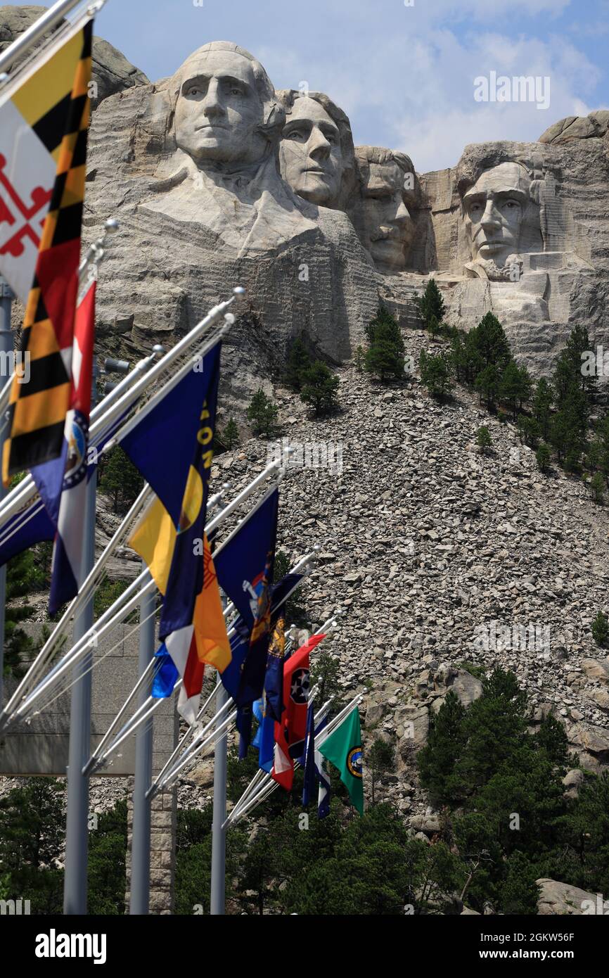 Mount Rushmore National Memorial. Keystone,South Dakota,USA Stock Photo