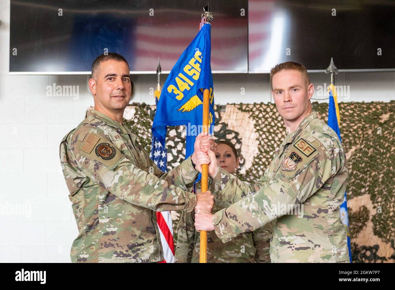 Maj. Brian Gilliam, 341st Missile Security Operations Squadron outgoing