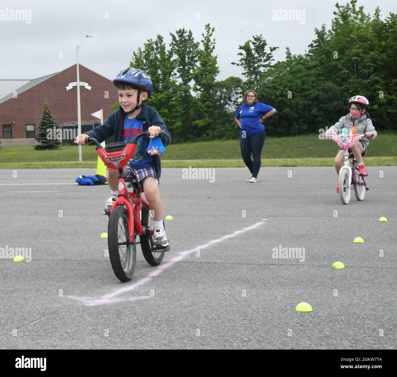 Children from the Fort Drum community strapped on their helmets and peddled their way through a safety course July 7 during the annual Bike Rodeo at the Magrath Sports Complex parking lot. Hosted by the Directorate of Family and Morale, Welfare and Recreation, the event focused on the fundamentals of safe bicycle riding for children. Stock Photo