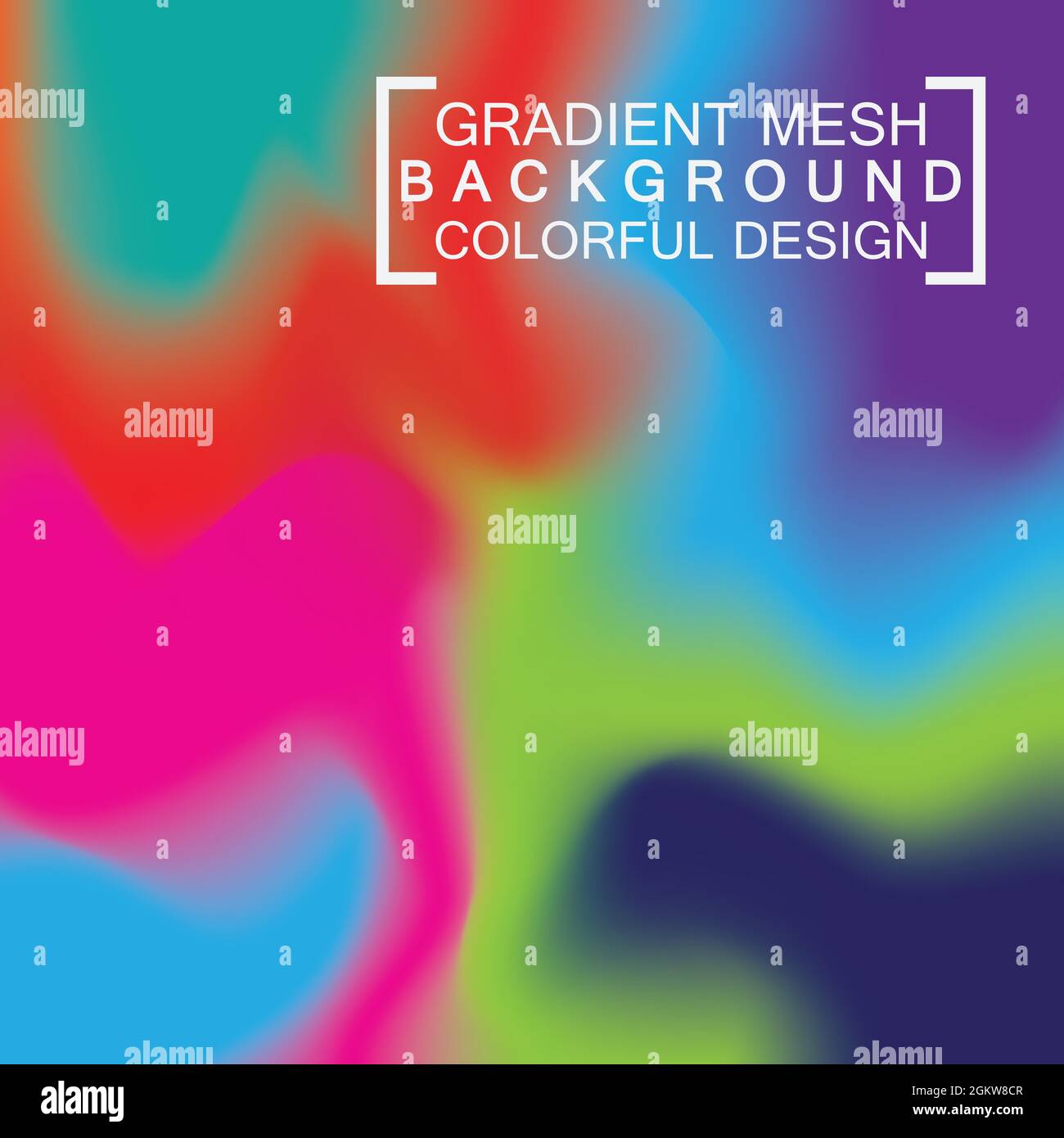 Abstract blurred holographic gradient mesh effect background Stock Vector