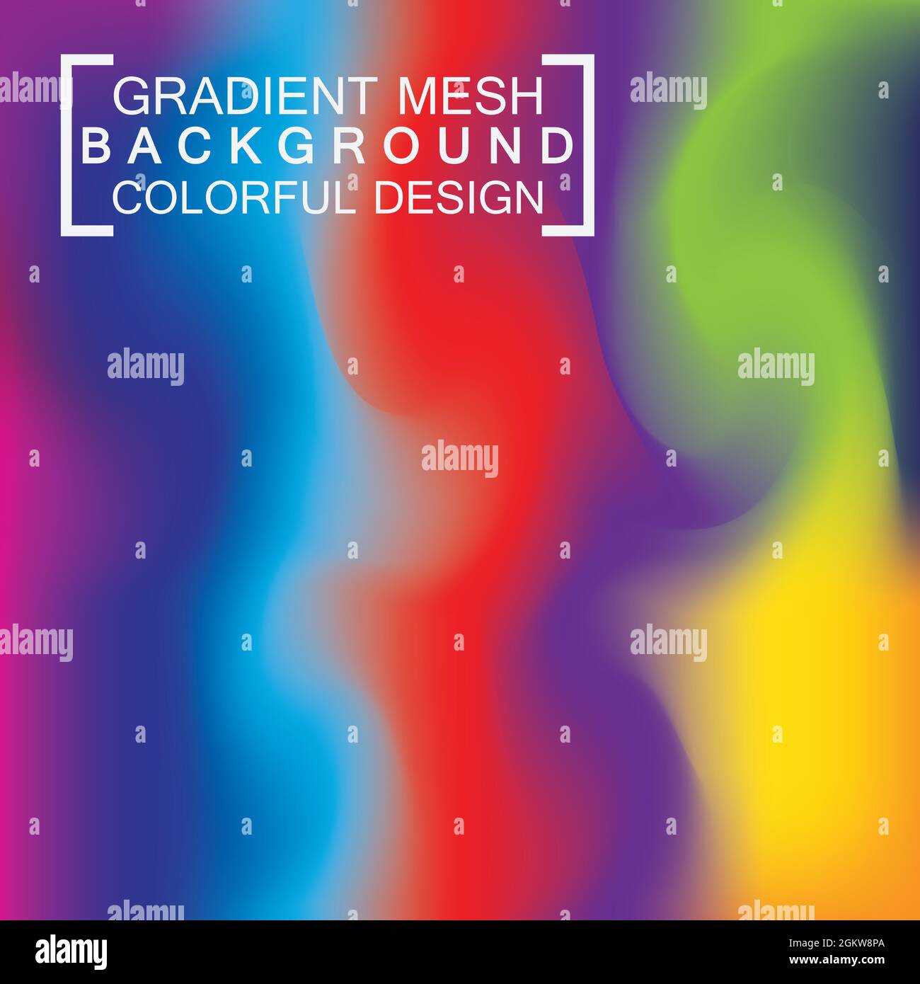 Abstract blurred holographic gradient mesh effect background Stock Vector