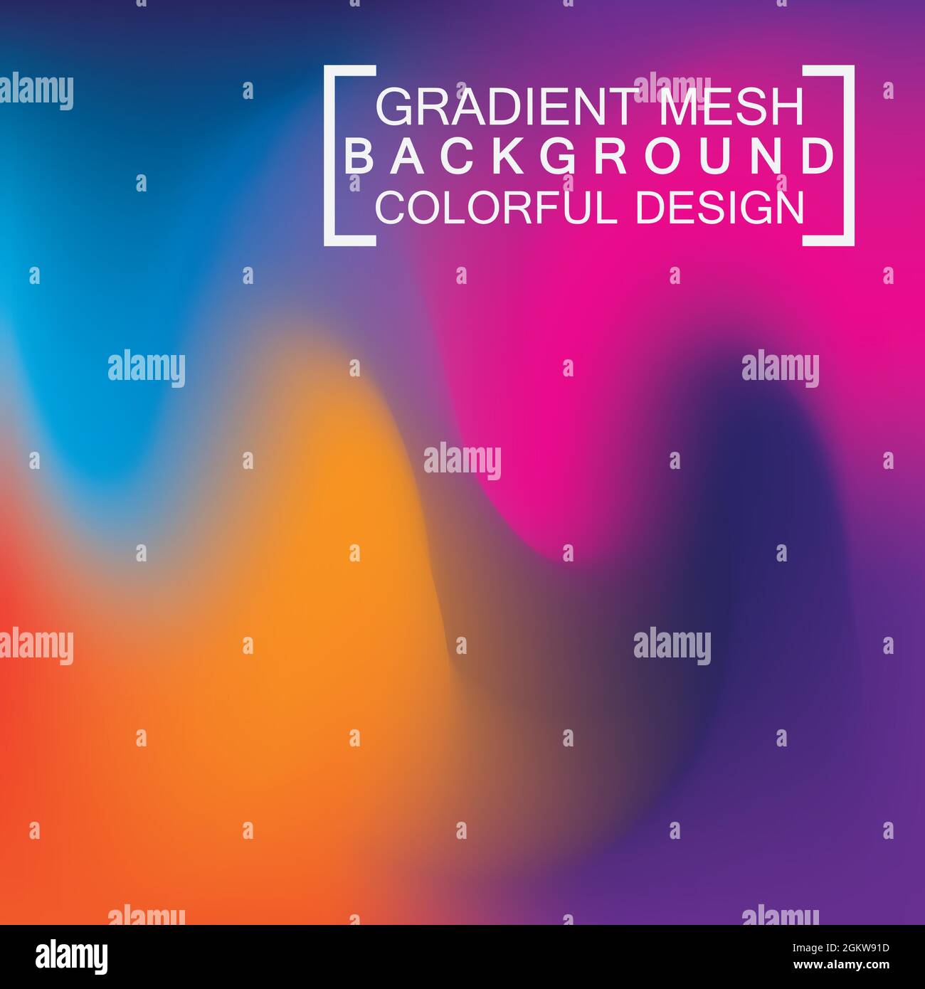 Abstract blurred holographic gradient mesh effect background Stock Vector