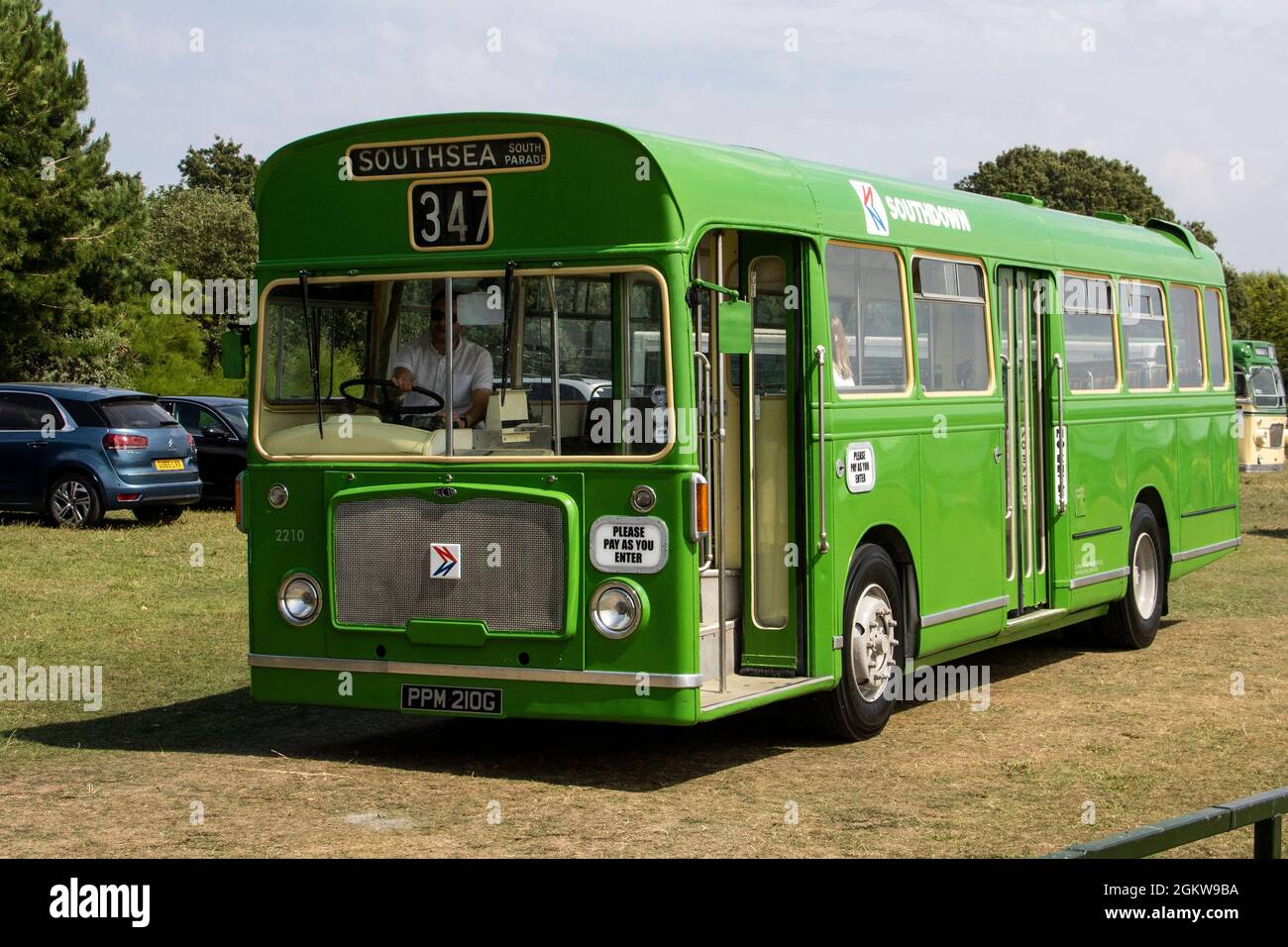 Provincial Bus rally, Stokes bay Gosport, old and classic buses and coaches Stock Photo